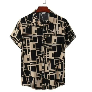 เสื้อเชิ้ตฮาวายลำลองสำหรับผู้ชาย แขนสั้น ติดกระดุม สไตล์ลำลองสำหรับวันหยุดพักผ่อน - Product Image 4