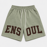 Fabricant de vêtements streetwear, shorts en molleton personnalisés, design original, impression de lettres en relief, pour hommes