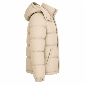 Men's Hooded Puffer Jacket Plain Dyed Custom Design Winter Quilted <b>Padded</b> Breathable <b>Waterproof</b> Outerwear - Product Image 3