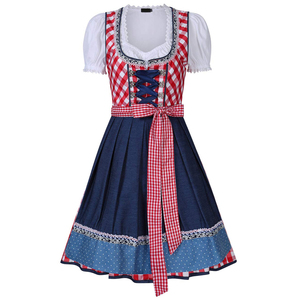 ชุดเดรส Dirndl ปักลายแบบบาวาเรียนสำหรับผู้หญิง ชุดงานเลี้ยงเทศกาล ชุดแบบดั้งเดิมสำหรับเทศกาลอ็อกโทเบอร์เฟสต์ - Product Image 5