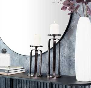 ชุดเชิงเทียนสไตล์โบราณทันสมัย ทนทาน ตกแต่งบ้านได้ ดีไซน์สูงและเตี้ย - Product Image 5