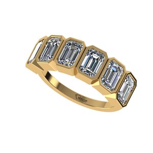 Classic Emerald Cut Lab Grown Diamond <b>Ring</b> <b>925</b> <b>Silver</b> 9kt, 14kt, 18kt Gold <b>Rings</b> for Women's Jewelry Making Engagement <b>Ring</b> - Product Image 1