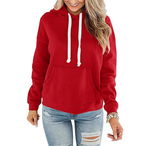 Sweat-shirt oversize pour femme, style streetwear, pull confortable en polaire, coupe ample avec poche logo sur le devant, décontracté, hiver, éco-responsable - Product Image 1