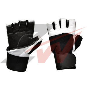 Custom White Black Neoprene Weight Lifting Gloves <b>Half</b> Finger Non <b>Slip</b> Wrist Support Gym Gloves OEM Supplier Factory Direct OEM - Product Image 4