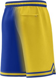 Shorts de basket-ball pour hommes en mesh athlétique 100% polyester avec poches zippées, légers et à séchage rapide - Product Image 3