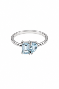 Aquamarine <b>Ring</b> in 92.5 Sterling Silver KLSR-12070 - Product Image 4