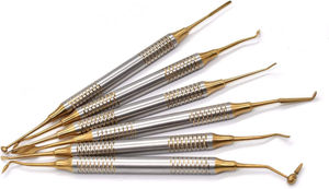 6 Pcs <b>Kit</b> Manual Dental Composite <b>Resin</b> Filled Scraper Filling Spatula Double Headed Restoration Tool By Grip Surgical - Product Image 4