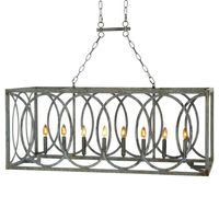 Lampe suspendue ronde en fer forgé, style ferme américaine, avec bougies décoratives, finition rouille, globe luxueux, lampe industrielle vintage