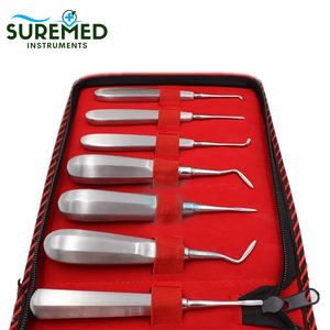 Juego de 13 Elevadores Dentales Luxating Lift para Extracción de Dientes, Incluye Barra Cruzada Coupland y Elevadores Rectos Cryer de Acero - Product Image 4