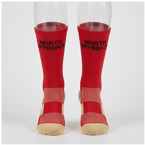 North Approach Red <b>Knee</b> <b>High</b> Athletic <b>Socks</b> Breathable Running <b>Socks</b> for Adults Summer Season - Product Image 1