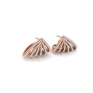 Geometric Solitaire Crystal Ear <b>Tops</b> Gold Dip 925 Pure <b>Silver</b> High Fashion <b>Womens</b> Adornment Spectacular Present Banquet Look - Product Image 5
