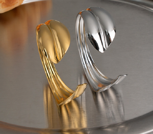 Brazalete de Acero Inoxidable Chapado en Oro Real de 18K para Mujer, Diseño de Rayas, Recubrimiento PVD, Joyería Hipoalergénica, 29g - Product Image 5