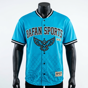 100% cotton T-shirt for men loose fit printed Men Baseball Mens Baseball Jersey 190 GSM Breathable Polyester Brown Logo - Product Image 4