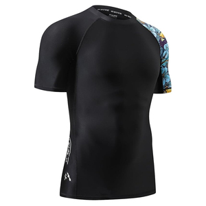 Wholesale Men Rash Guard <b>Compression</b> T <b>Shirt</b> Short Sleeve Swim <b>Shirt</b> UV Protection OEM Supplier - Product Image 3