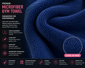 Quick-Dry Eco-Friendly Microfiber Gym Sport Towel Woven Soft Absorbent Lightweight Fitness Workout Yoga Exercise Reusable Bulk - Product Image 2