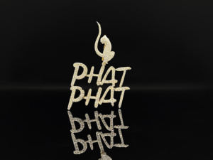 Collier pendentif Hip Hop Iced CZ Frost King plaqué or en alliage avec diamants pour homme par Ice Legacy - Product Image 2