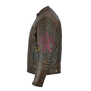 เสื้อแจ็คเก็ตมอเตอร์ไซค์หนังสำหรับผู้ชาย ใช้งานได้ทุกวัน กันน้ำ ระบายอากาศได้ดี ดีไซน์สั่งทำพิเศษ คุณภาพสูง - Product Image 2