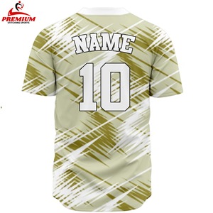 Maillot de baseball personnalisé en sublimation, manches courtes, tissu léger et doux, coupe confortable, respirant, tendance - Product Image 2