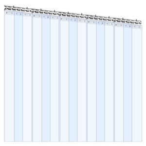 Rideau à lanières en PVC transparent, 96 cm de hauteur x 60 cm de largeur x 0,08 cm d'épaisseur, 10 pièces, pour congélateur et chambre froide, tissu lisse - Product Image 1