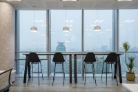 Postes de travail de bureau Uispair Factory, mobilier de bureau modulaire, espace ouvert, bureau informatique 4 places, bureaux modernes pour le personnel.