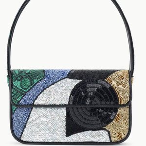 Bolso de Hombro de Estilo Bohemio para Mujer, Hecho a Mano en India, con Cuentas, para la Noche, Compras, Ligero, Ecológico, de Gran Capacidad - Product Image 1