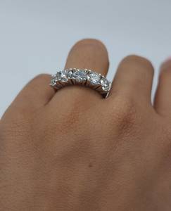 2.50 CT 5 Stone Lab Grown <b>Diamond</b> <b>Ring</b> in 18K Gold | IGI Certified for | Luxury Wedding Anniversary Bridal Jewelry - Product Image 4