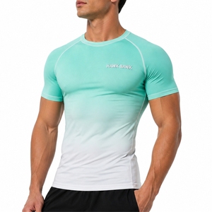 T-shirt de compression pour homme, séchage rapide, sport, fitness, confortable, respirant, tissu léger pour homme - Product Image 2