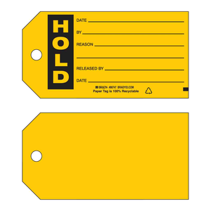 Étiquette de production flexible Brady HOLD, durable, haute visibilité, pour l'étiquetage des équipements de fabrication - Product Image 2