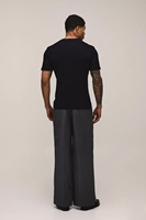 Camiseta Vintage para Hombre, Estilo Urbano, 100% Algodón, Cuello Redondo, Hombros Caídos, Manga Corta, Corte Ajustado, Ecológica, Transpirable