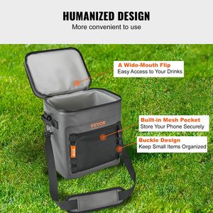 Borsa Termica Leggera e Portatile per 30 Lattine, Impermeabile con Cerniera Antiperdita per Conservare Bevande - Product Image 6