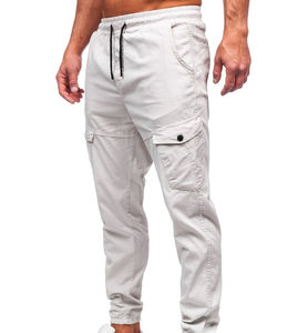 Pantalon cargo slim pour homme de haute qualité, personnalisable avec logo, respirant, ample, en laine, pour la gym et l'entraînement, OEM, directement de l'usine - Product Image 4