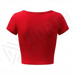 Camiseta Corta de Manga Corta para Mujer, Hecha de Tela de Algodón, Camisetas Elegantes de Boutique, Ropa Deportiva de Moda, Ropa de Gimnasio - Product Image 2