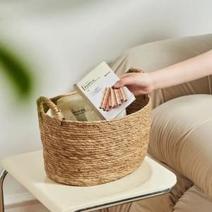 ตะกร้าเก็บของสานจากฟางธรรมชาติ ตะกร้าเก็บของทำมือ ขายส่ง เป็นมิตรกับสิ่งแวดล้อม ผลิตในเวียดนาม - Product Image 5