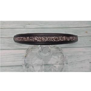 Fronture de luxe en cuir fait main avec cristaux or rose pour équipement d'équitation - Product Image 3