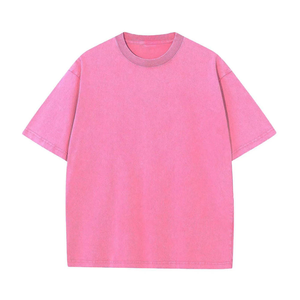 เสื้อยืดผู้ชายทรงปกติสไตล์วินเทจซัมเมอร์แบบขายส่ง ผ้าโพลีเอสเตอร์/คอตตอนเนื้อหนา ซักย้อมสีแบบแอซิดวอช  รับสกรีนลายด้านหน้า - Product Image 3