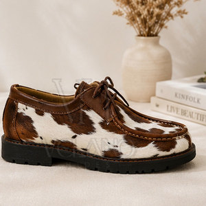 Chaussures en cuir de vachette véritable 2026 pour hommes – Nouveau style classique et luxueux – Chaussures de ville en cuir de vachette pour hommes à lacets - Product Image 3