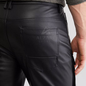 Approvisionnement direct d'usine, nouvelle arrivée, pantalon cargo en cuir sur mesure, pantalon cargo en cuir de haute qualité - Product Image 6