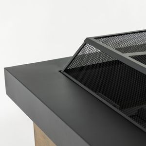 36-Inch Iron <b>Fire</b> <b>Pit</b> <b>Table</b> <b>with</b> Wood Burning Stove Elegant Outdoor <b>Fire</b> <b>Pits</b> - Product Image 6
