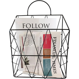 Meilleure arrivée porte-revues en fil de fer étagère de rangement pour bureau salon taille personnalisée couleur - Product Image 6