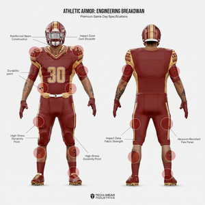 Tenues de football américain personnalisées, maillots, pantalons, gants, casque, chaussures, design imprimé personnalisé, uniformes confortables - Product Image 2
