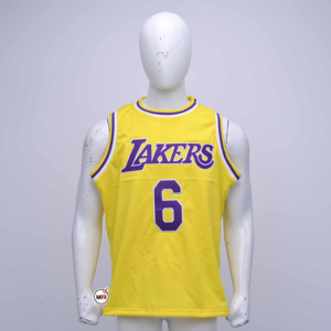 Best Selling Basketball Jersey Mens with Yellow Purple Color Back 6 Number <b>Mesh</b> Tank <b>Top</b> Breathable Polyester Sportswear Jerseys - Product Image 1