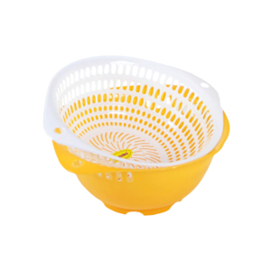 Eco-Friendly <b>Plastic</b> Basin and Strainer <b>Basket</b> Set Kitchen Vegetable Fruit Washing Bowl and Colander Set - Product Image 3
