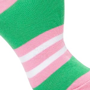 Green Pink Color <b>Block</b> Ankle Socks Soft Cotton Casual Socks Striped Design Comfortable Everyday Footwear Fashion Socks - Product Image 3