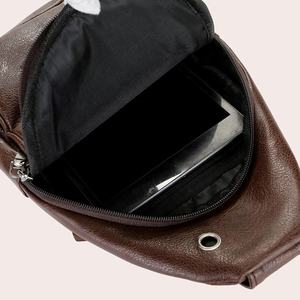 Shoulder <b>Sling</b> <b>Bag</b> Genuine Leather Luxury Men's Crossbody Chest <b>Bag</b> Waterproof Messenger <b>Bag</b> for Men Women. - Product Image 5