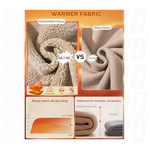 Thick Mens Sherpa Fleece Hoodie Warm Winter Pullover Hooded Sweatshirt Soft Interior For All Day Cold Weather Wear - Product Image 6