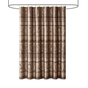 Rideau de douche à motifs jacquard pour une décoration de salle de bain élégante - Product Image 2