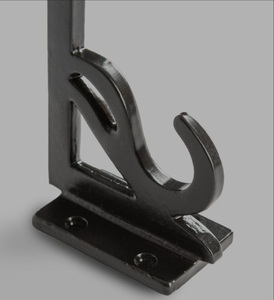 wholesale <b>Cast</b> Iron Decorative coat Hook Double Hat Coat Hook in Black wall Hook - Product Image 2