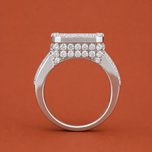 แหวนฮิปฮอปพรีเมียม Eternity Band เงินแท้ 925 ประดับเพชรโมอิสซาไนต์ สำหรับผู้ชาย สวมใส่ในงานแต่งงาน - Product Image 3