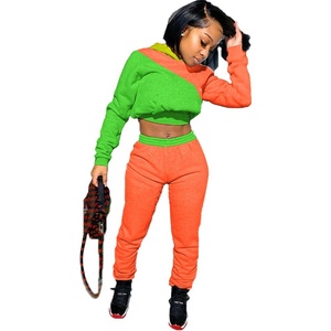 Womens Best High Quality Casual Solid Pattern Canvas Tracksuit With Stand Collar Short Length Washed Techniques-wholesale - Product Image 3