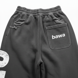 Pantalon de jogging homme personnalisé en coton délavé, style streetwear vieilli, impression sérigraphiée, qualité supérieure - Product Image 4